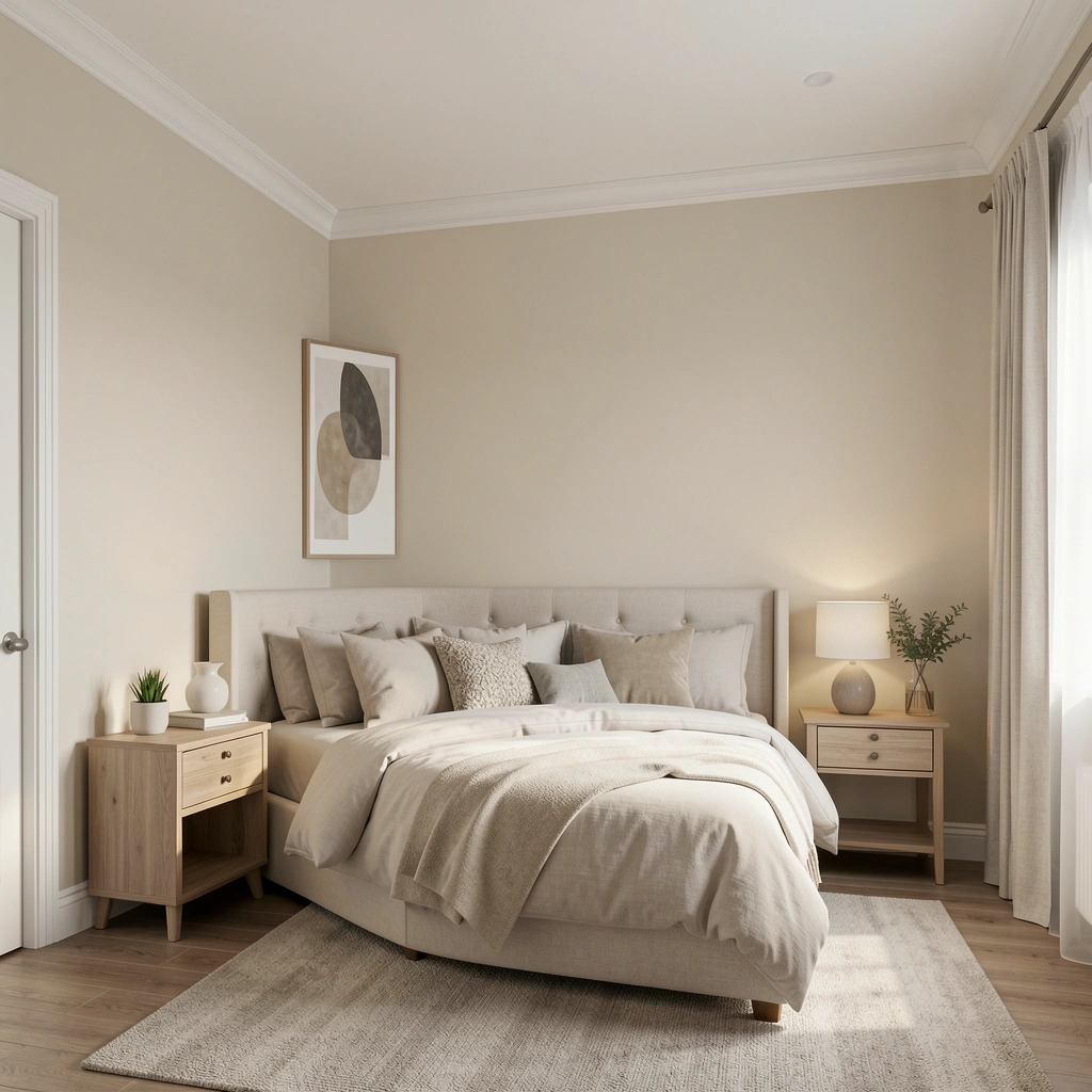 1. Paint Walls, Ceiling, and Trim the Same Light Colour