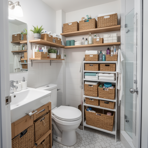 Bathroom Storage Ideas for Small Apartments - home decor for small spaces