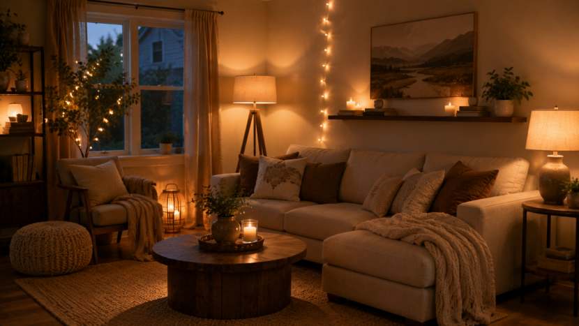 cozy living room lighting ideas warm atmosphere
