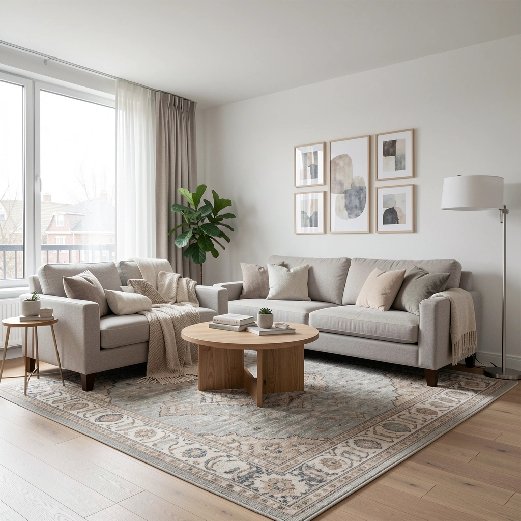 2. Use a Rug to Anchor and Expand the Space