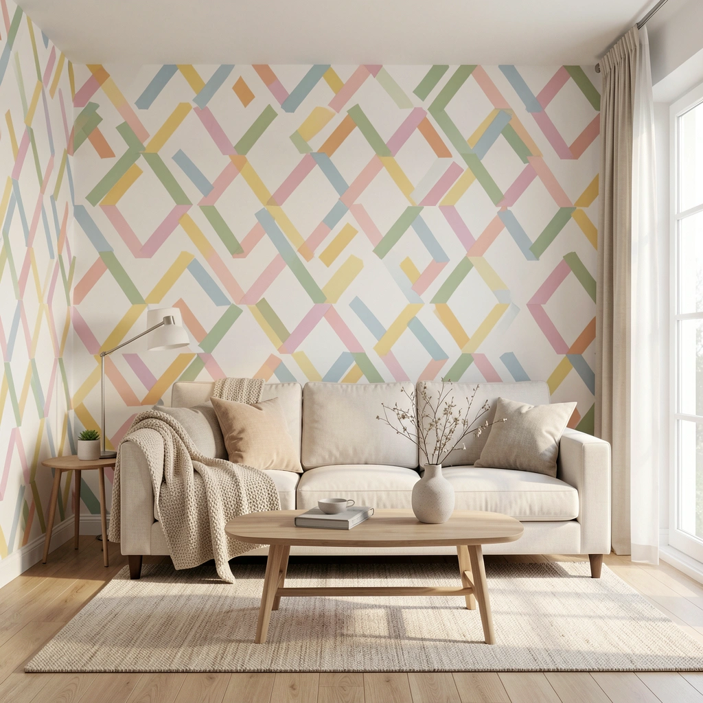 Washi Tape Accent Wall or Patterns Under $15 Deposit Safe