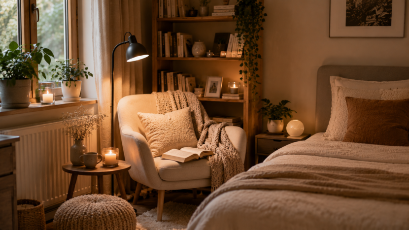 cozy bedroom corner ideas reading relaxing