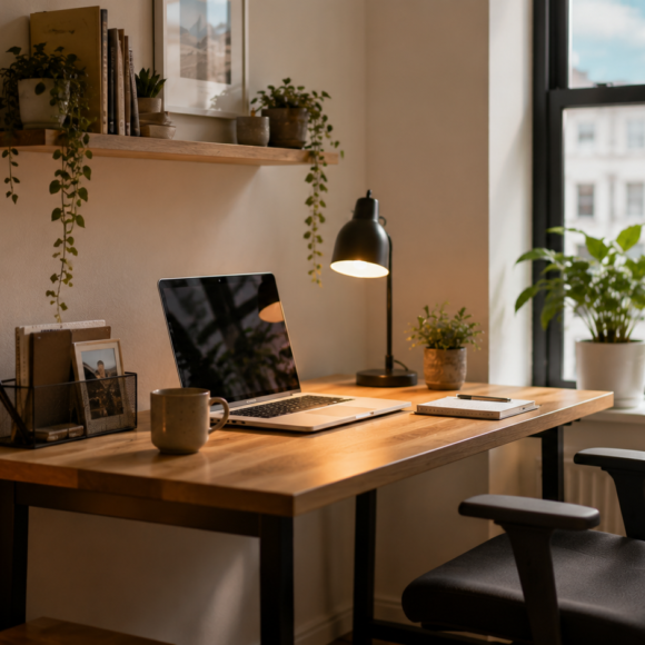 work from home desk setup ideas productivity