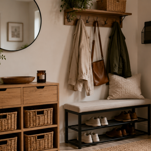entryway storage ideas small spaces renters