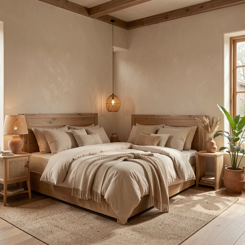 Natural Materials: Wood, Rattan, and Clay
