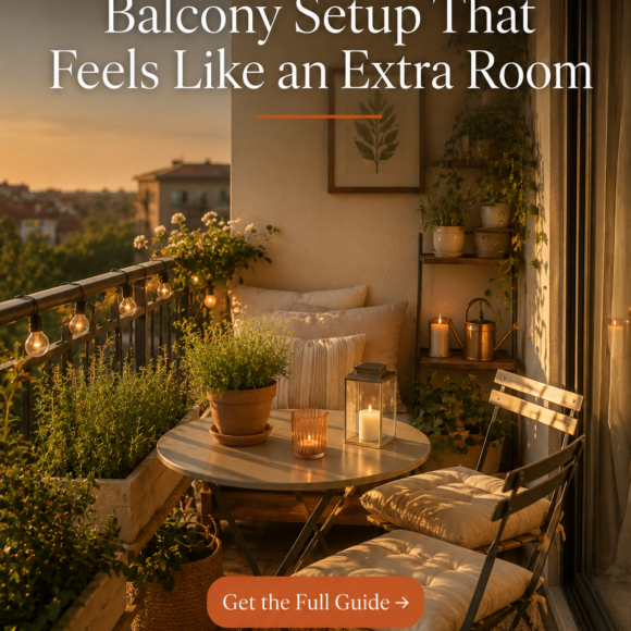 the apartment balcony setup that feels like an extra room