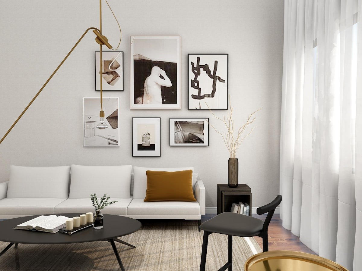 Compact wooden dining table and chairs in a small apartment